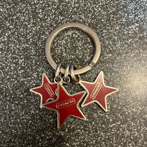 Coach red star keychain